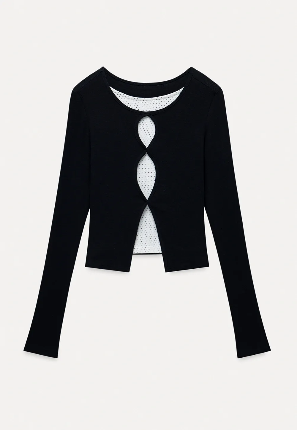 Women's Cut Out Front Long Sleeve Top