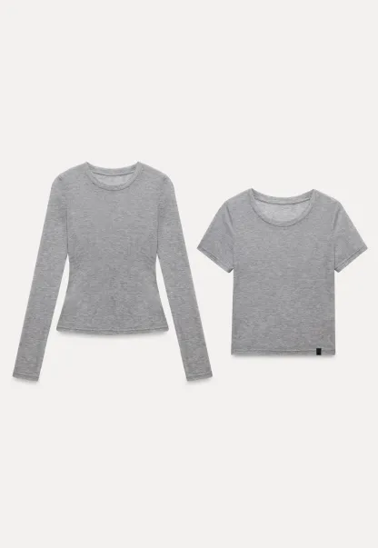 2-Piece Basic Tee Set (Long Sleeve & Short Sleeve)