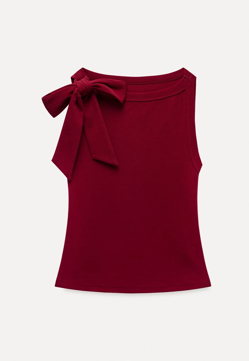 Womens Sleeveless Top with Bow Detail