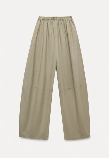 WomensElastic Waist Wide Leg Pants