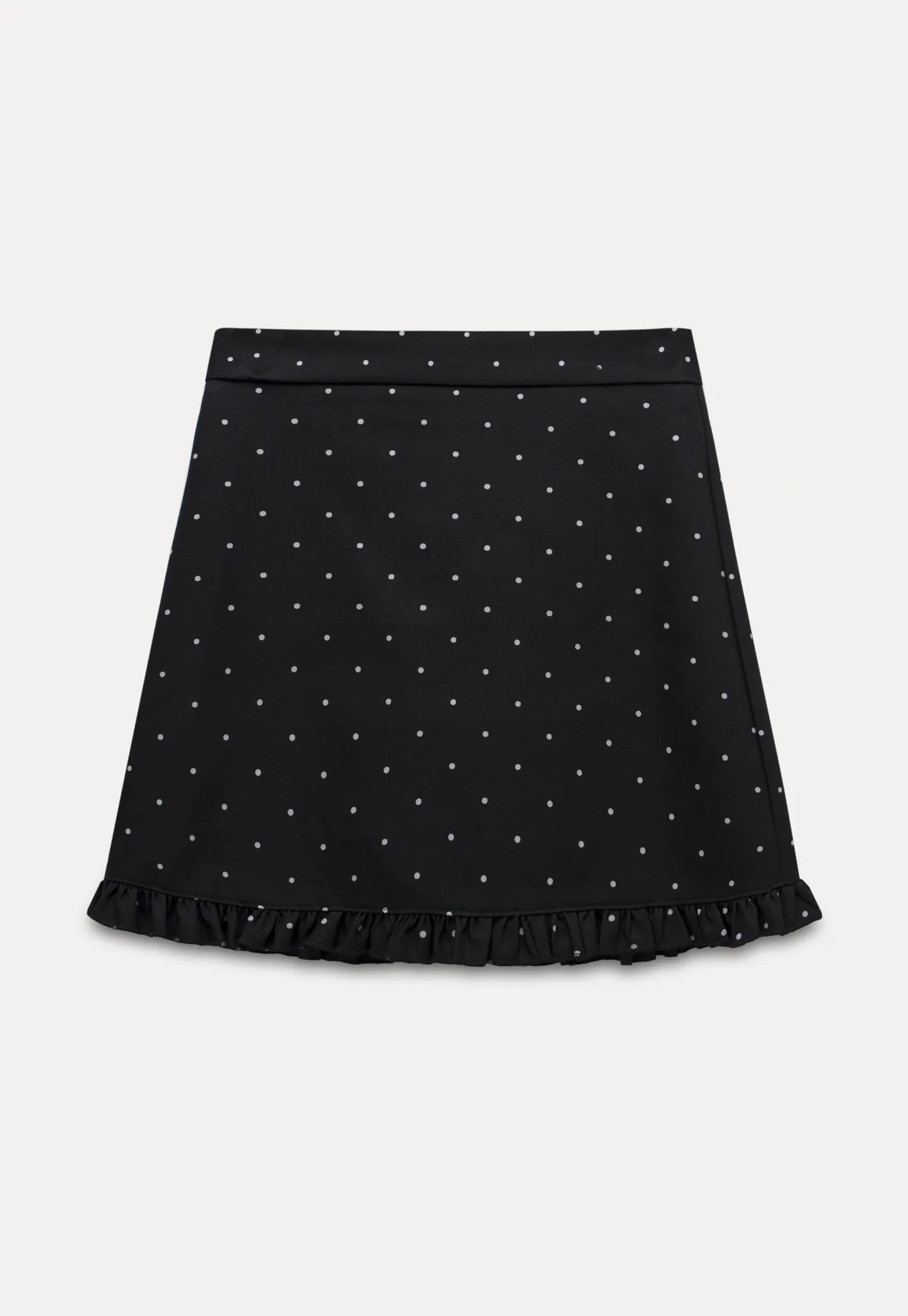 Women's Polka Dot Ruffle Hem A-Line Mini Skirt
