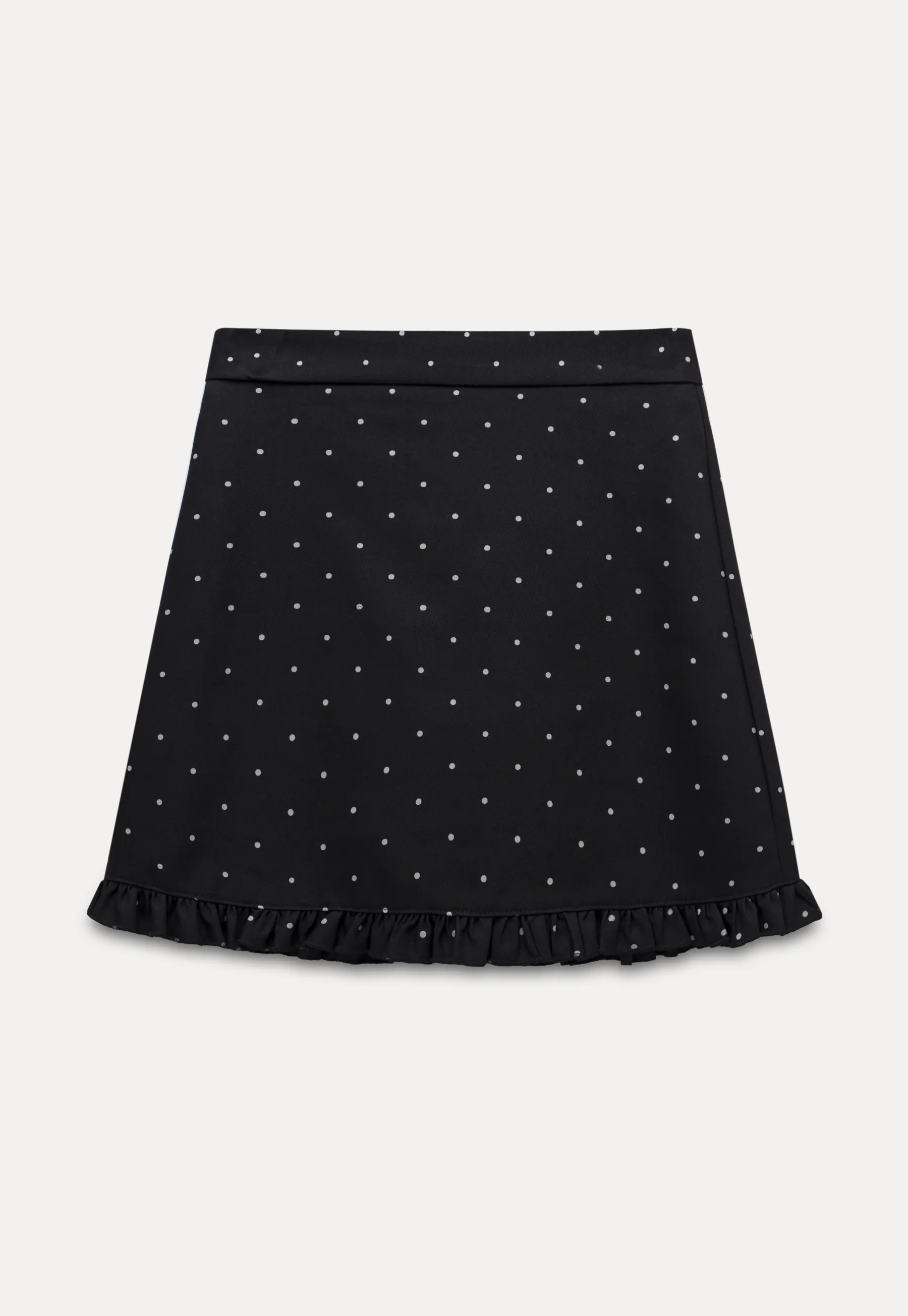 Women's Polka Dot Ruffle Hem A-Line Mini Skirt