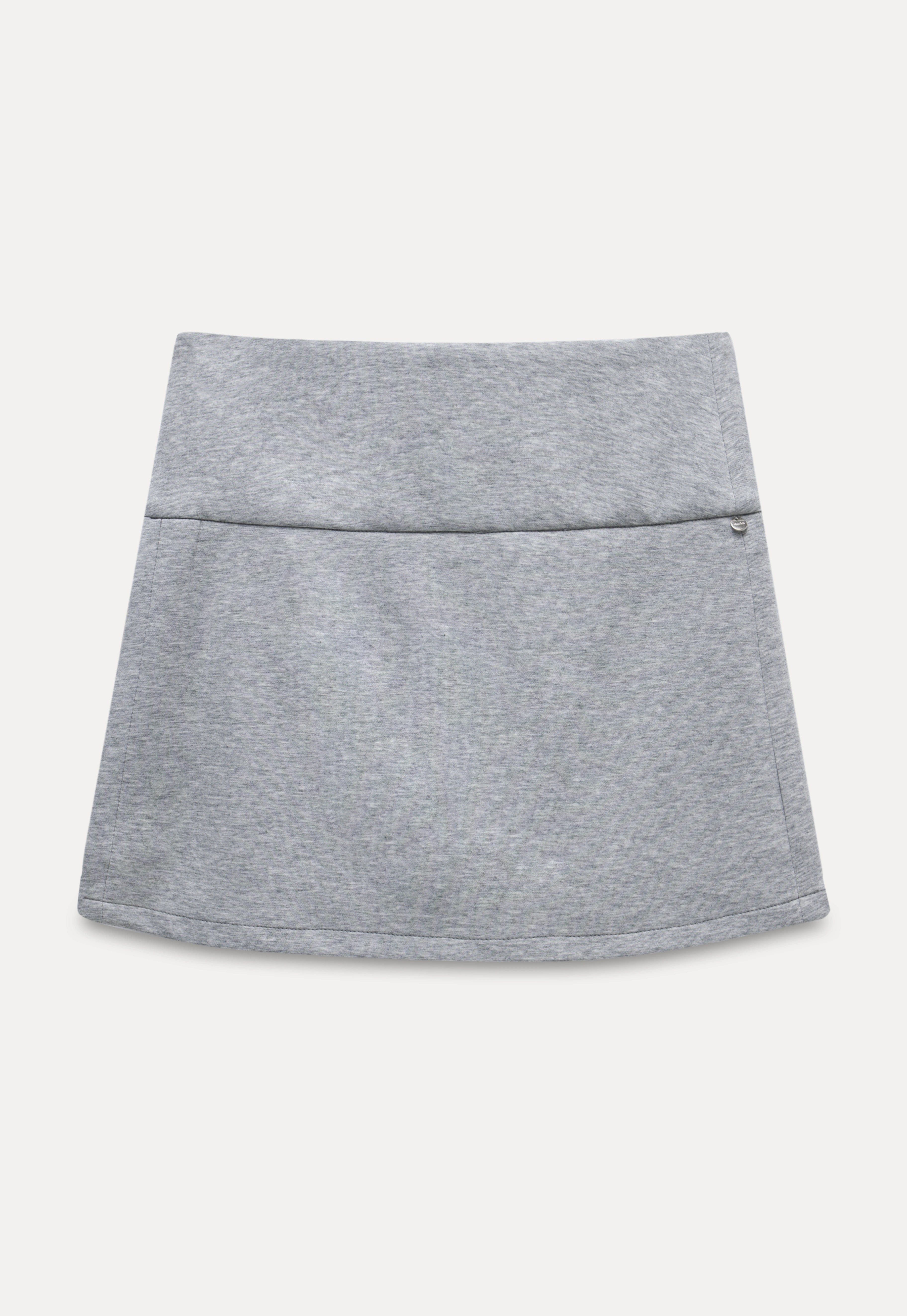 Casual Mini Skirt with Wide Waistband