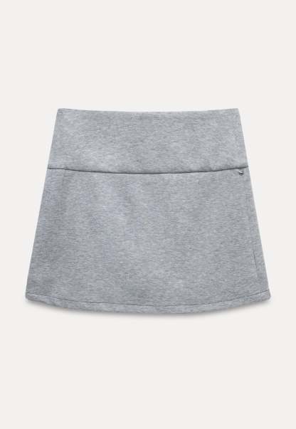 Casual Mini Skirt with Wide Waistband
