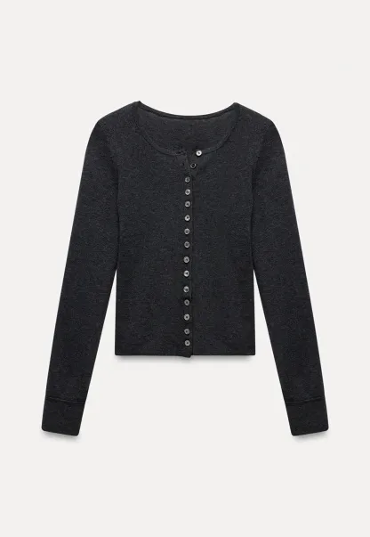 Womens Long Sleeve Button Down Knit Cardigan