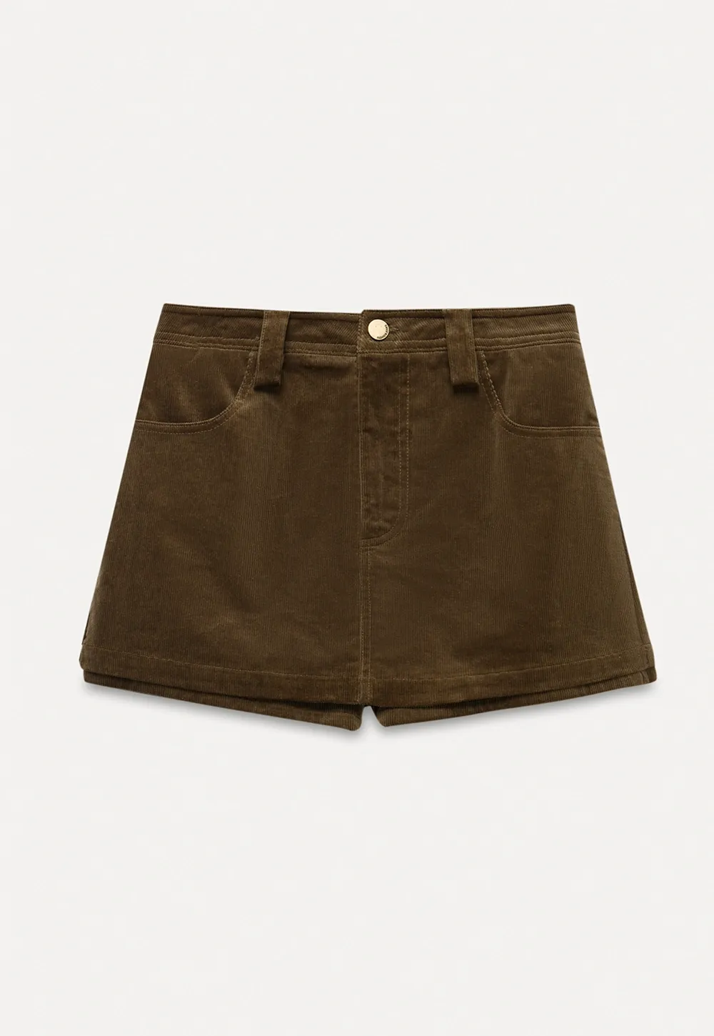 Womens Casual Corduroy Shorts with Pockets