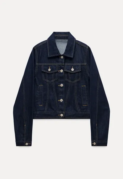 Womens Denim Jacket and Wide Leg Jeans Set