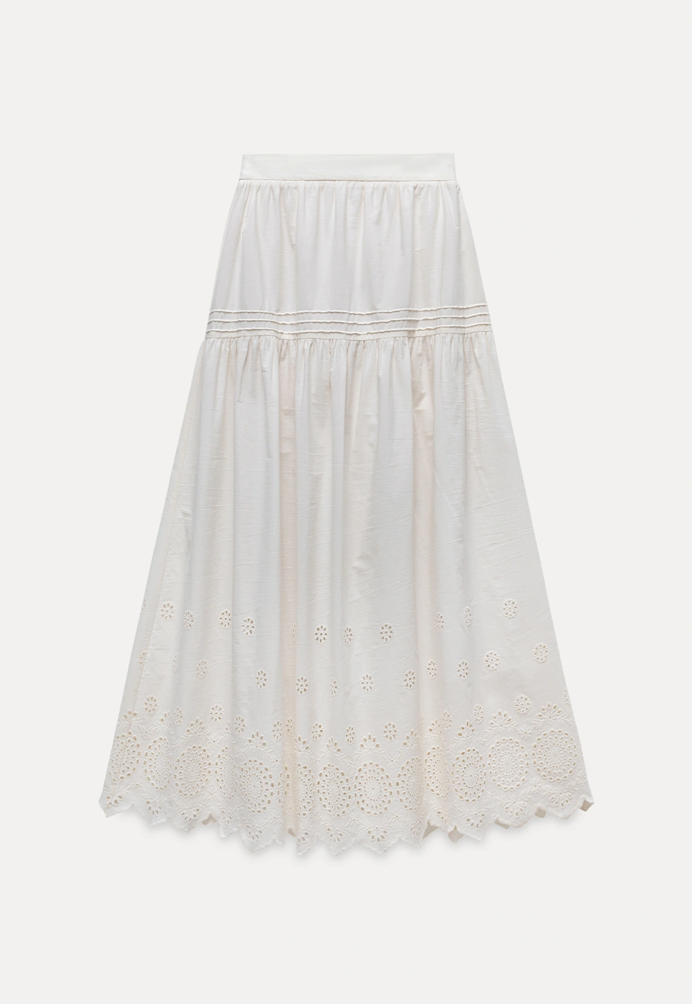 Womens Vintage White Maxi Skirt