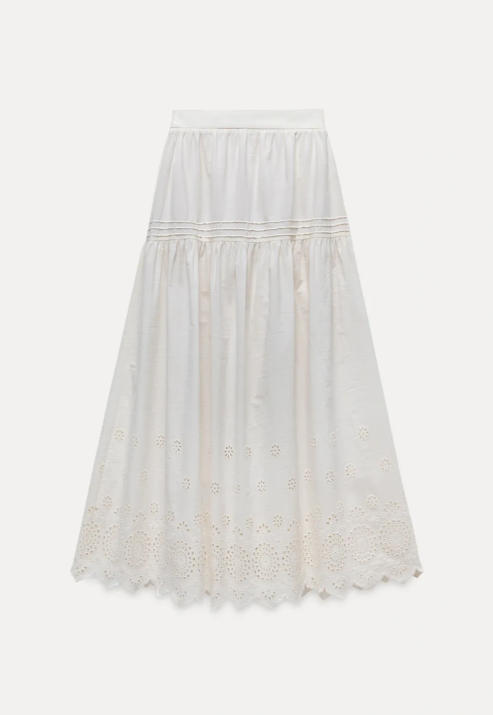 Womens Vintage White Maxi Skirt