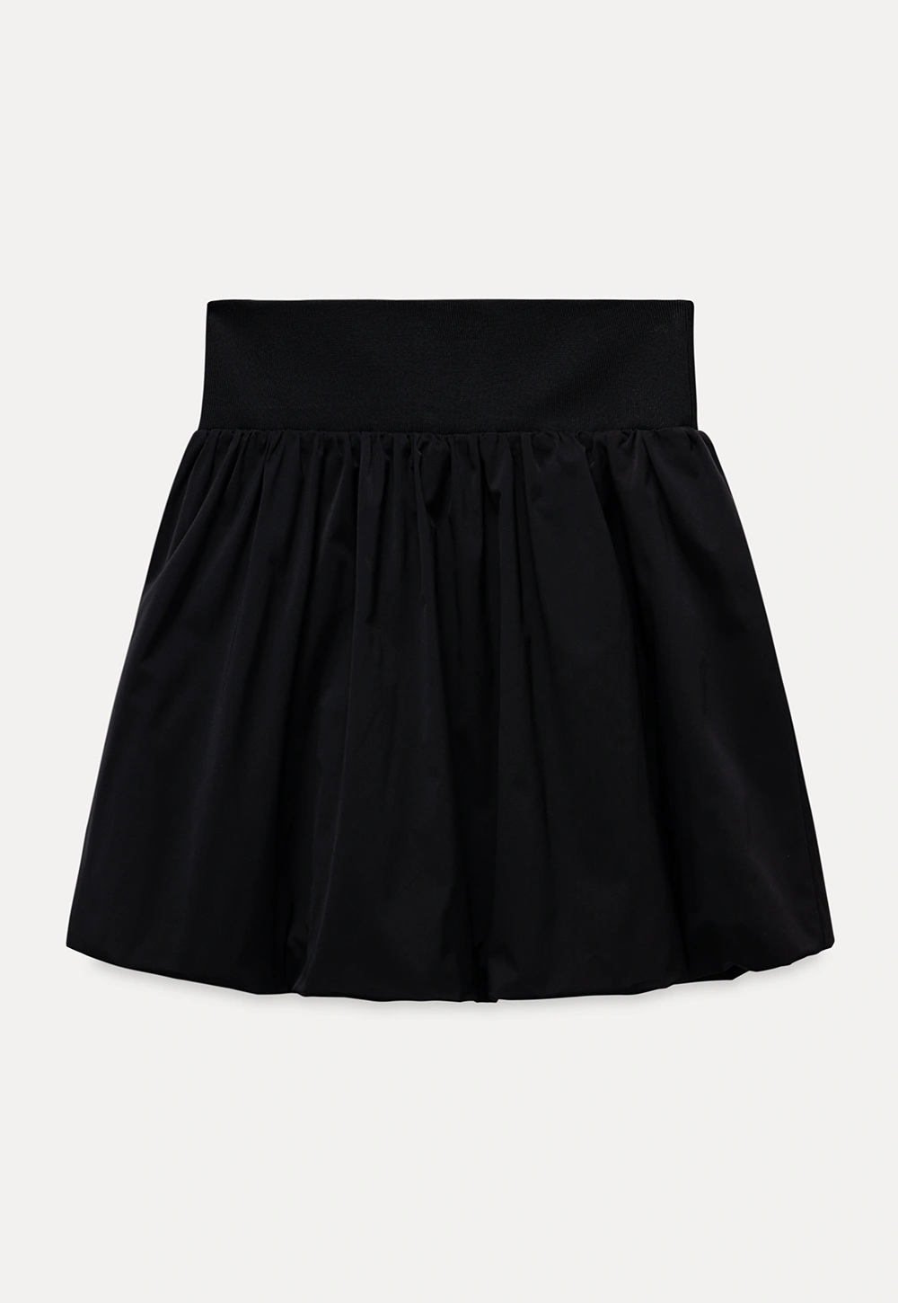 High Waist Black A Line Mini Skirt
