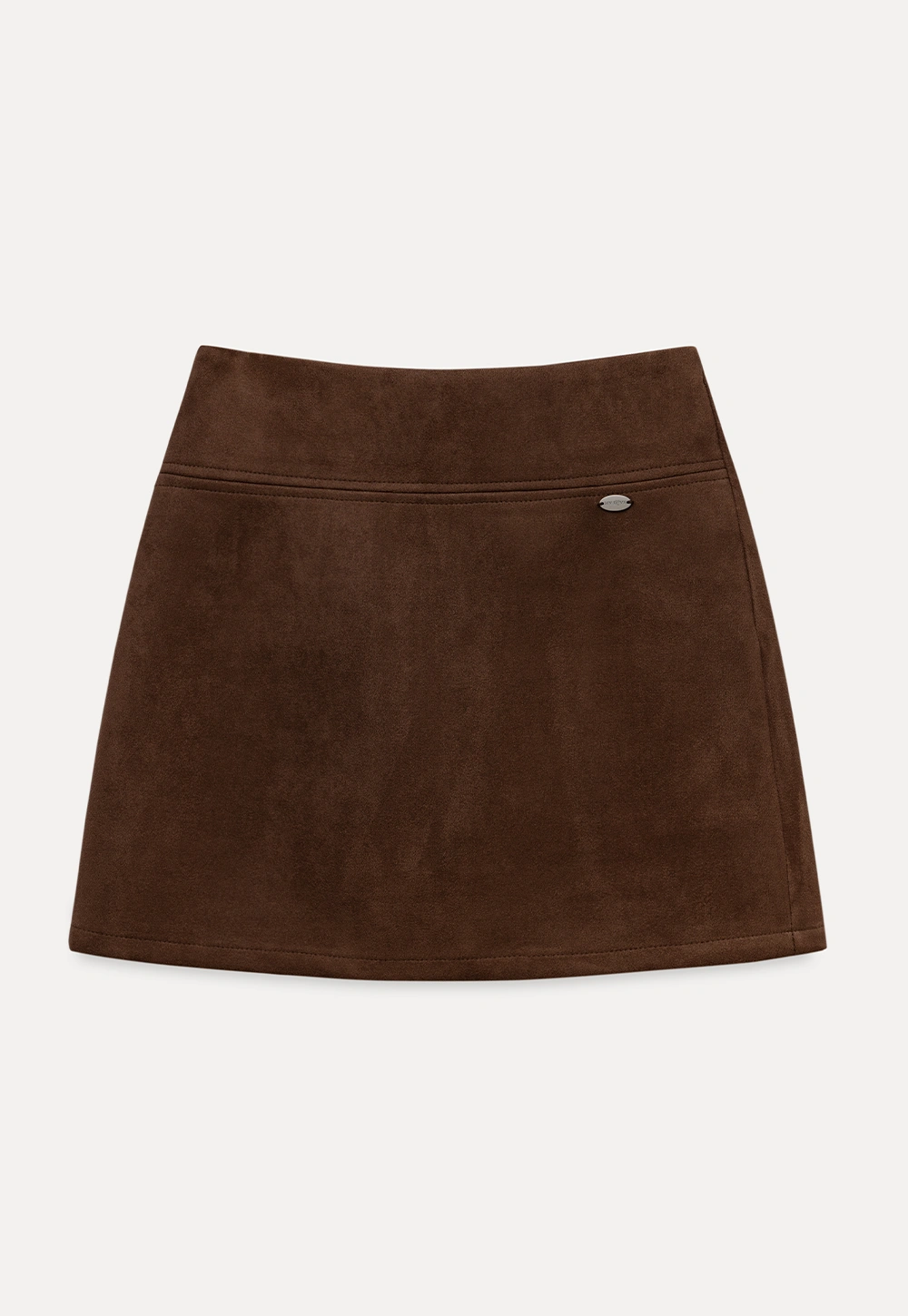 Womens High Waist Suede Mini Skirt