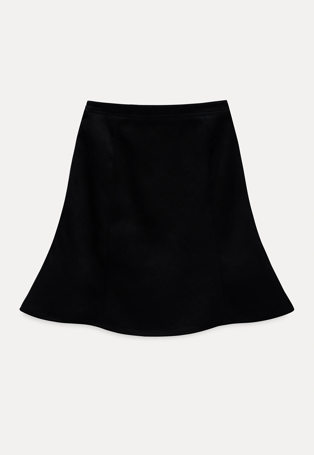 Womens Black High Waist A-Line Mini Skirt