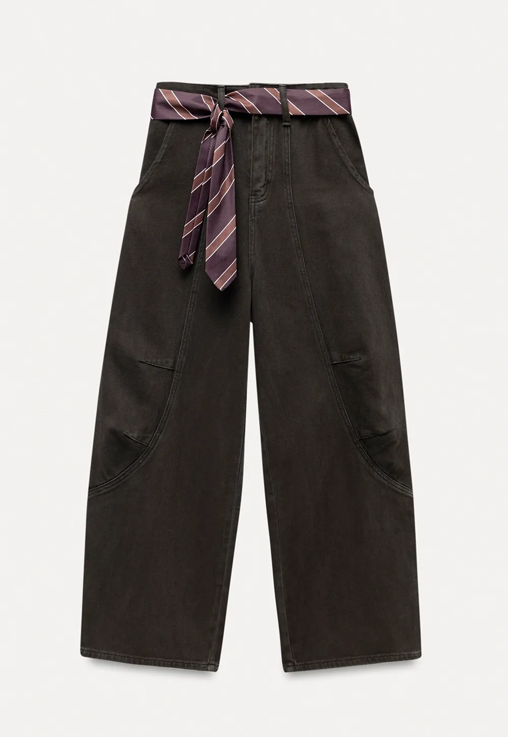 Womens High Waist Wide Leg Cargo Pants