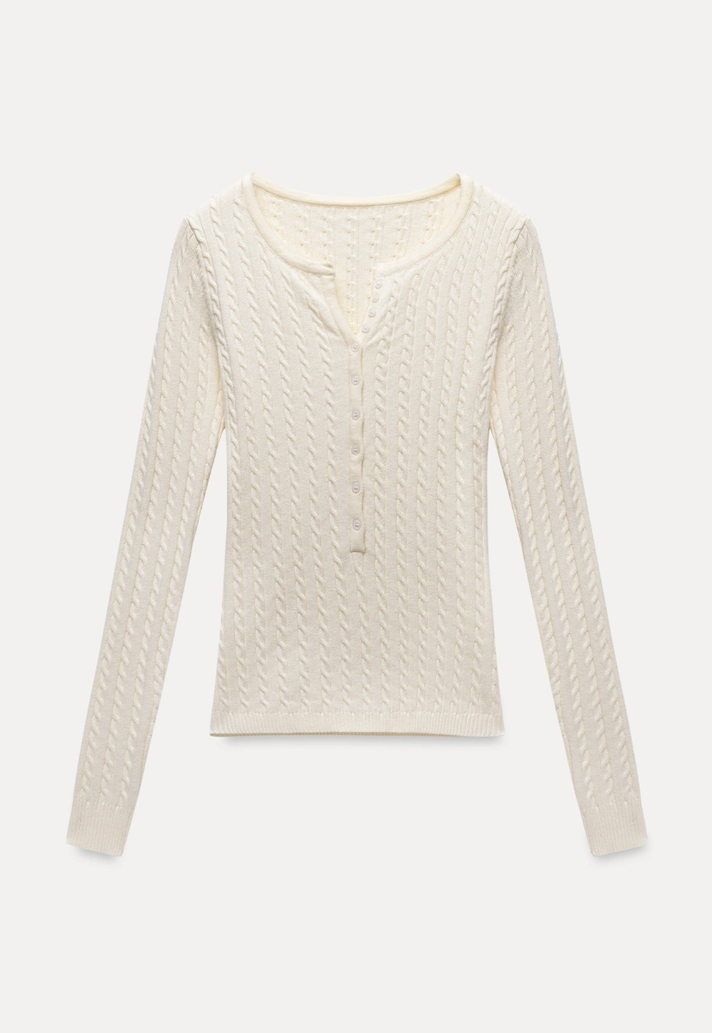 Womens Ribbed Knit Long Sleeve V- Neck Knit Top