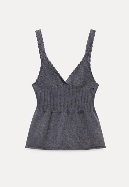 Womens 2 Piece Set Knit Cami Top with Long Sleeve Tee