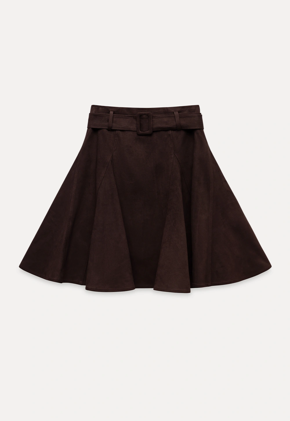 Womens Vintage Suede A-Line Skirt