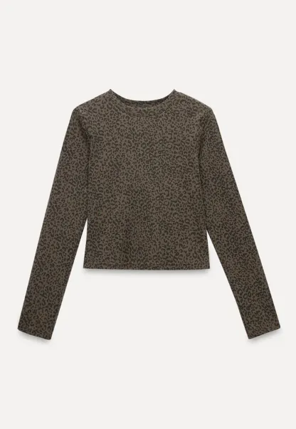 Leopard Print Long Sleeve Top