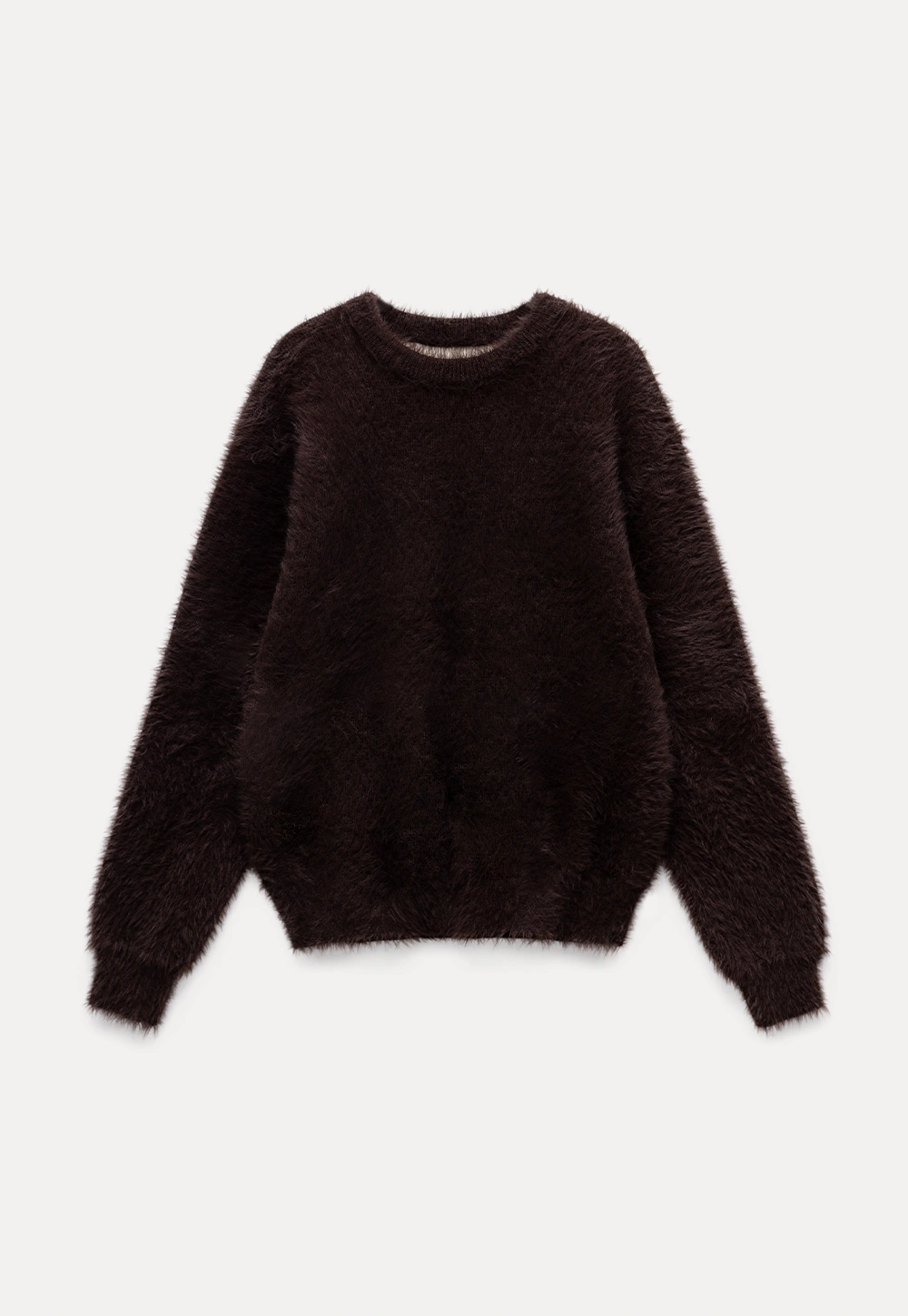 Womens Fluffy Long Sleeve Sweater