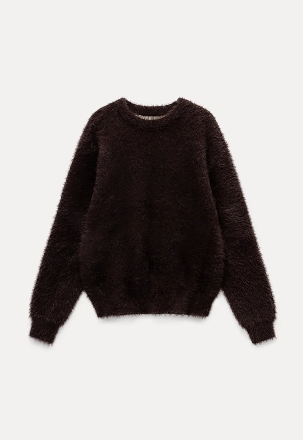 Womens Fluffy Long Sleeve Sweater