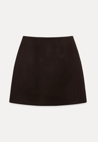 Wool Blend Mini Skirt