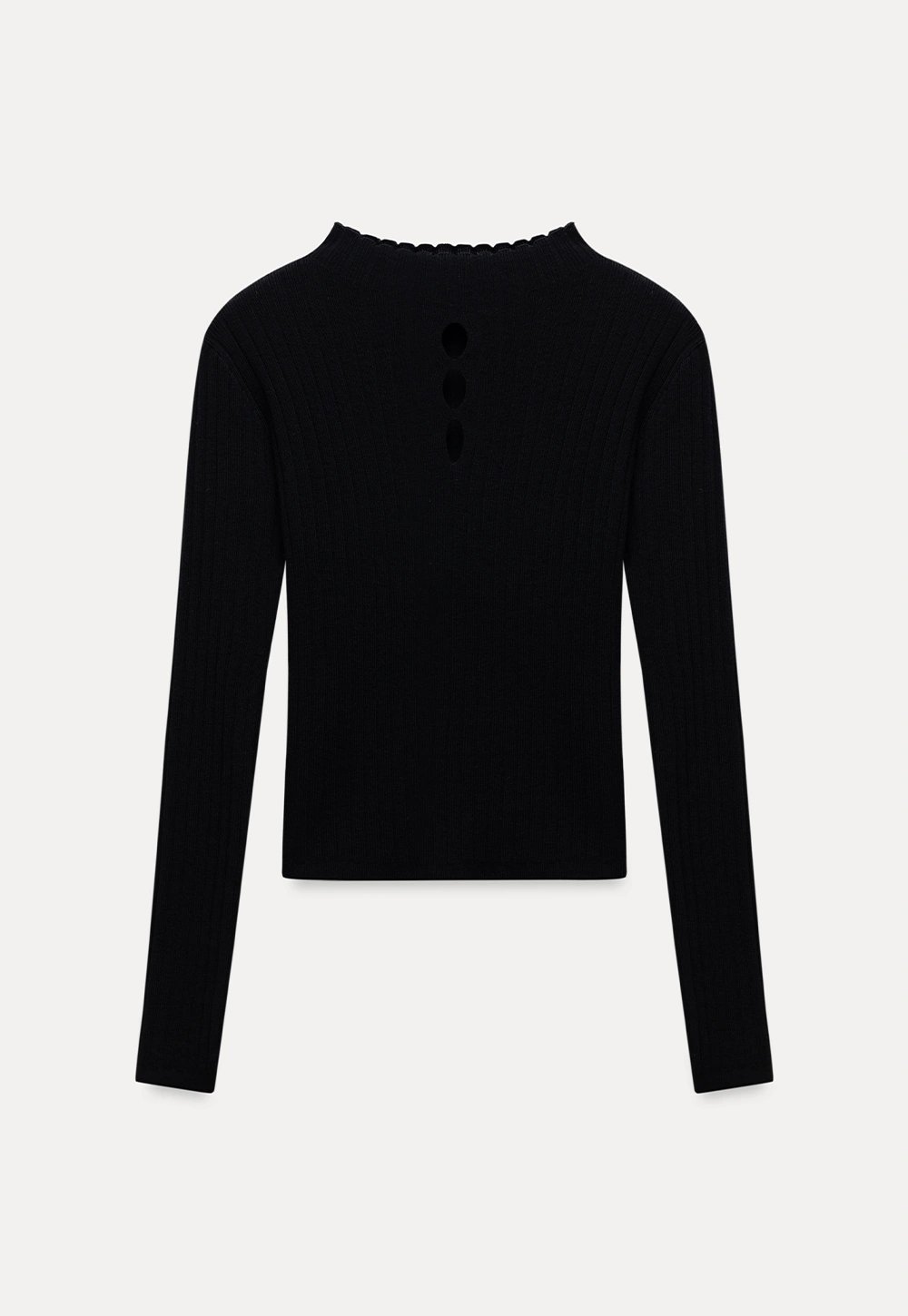 Womens Ribbed Knit Long Sleeve Top
