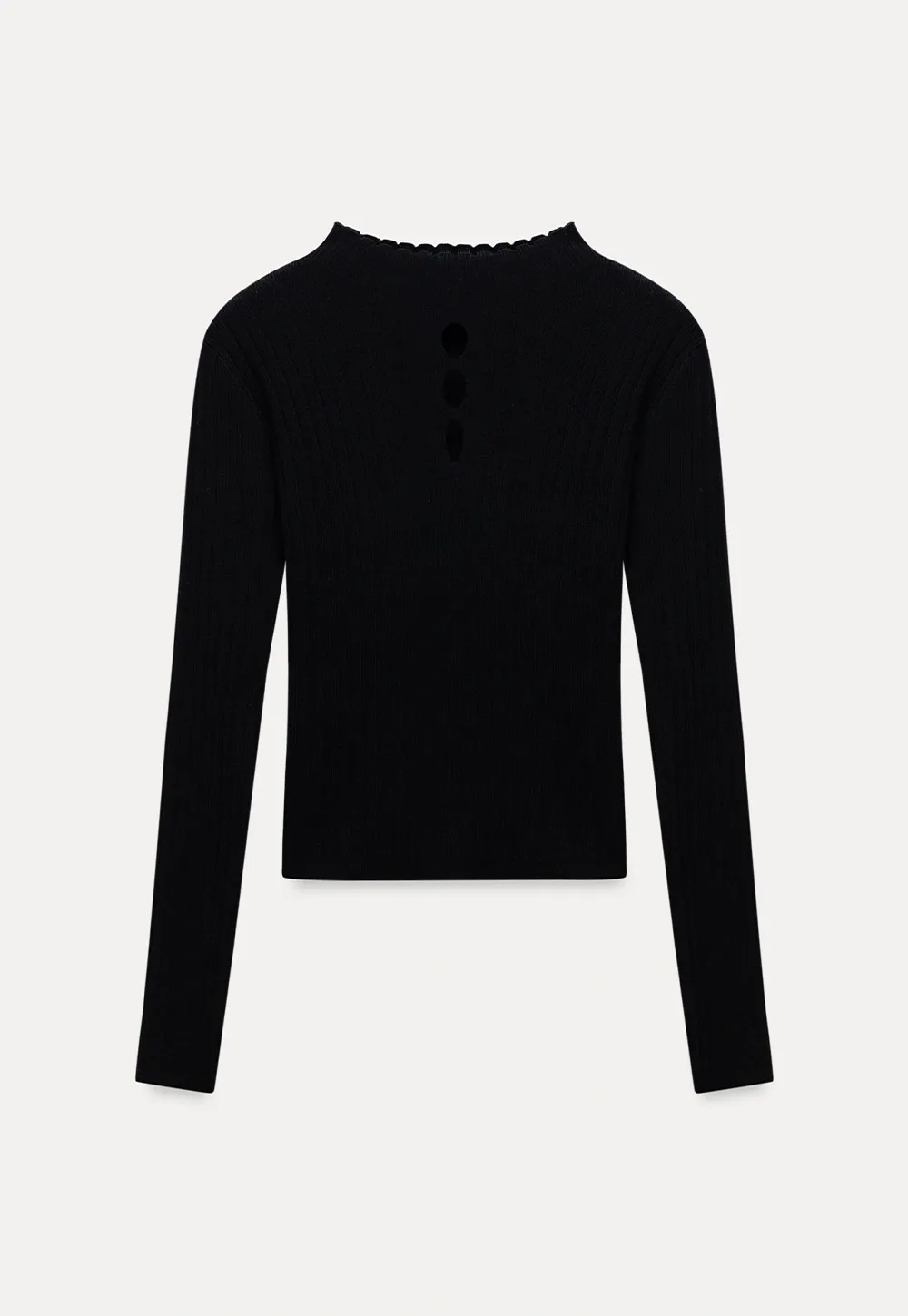 Womens Ribbed Knit Long Sleeve Top