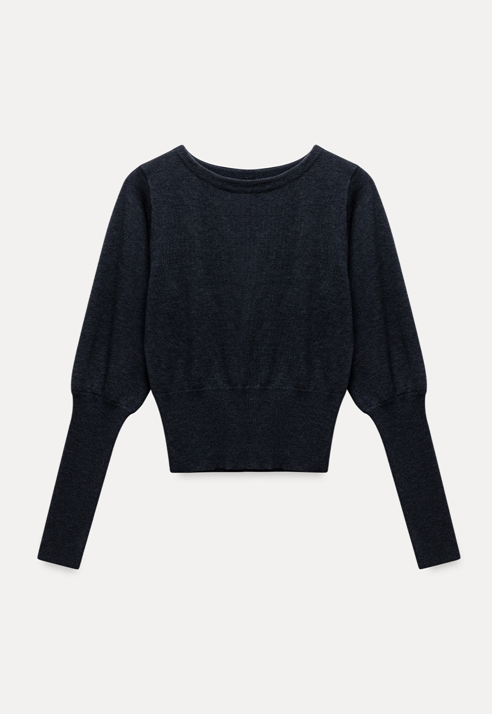 Casual Basic Knitwear, Classic Round Neck Long Sleeve Top