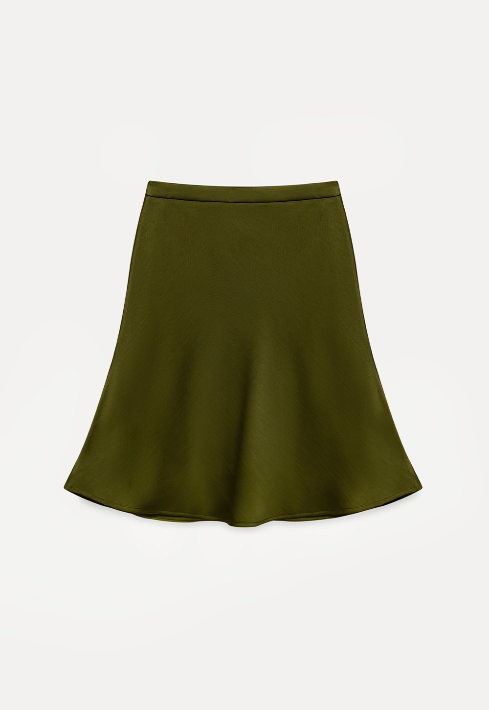 Elegant Satin Midi Skirt