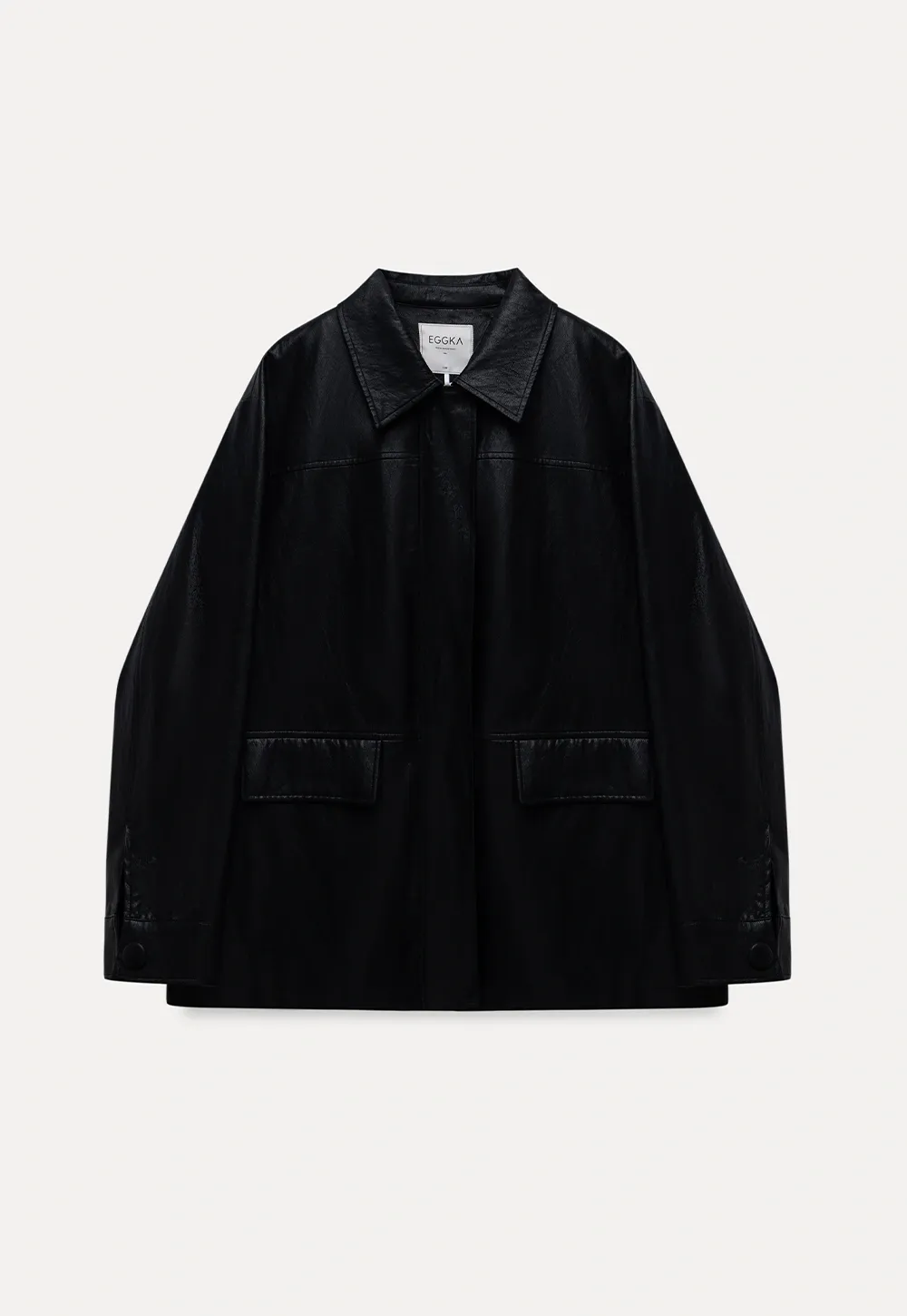 Womens Black Faux Leather Jacke