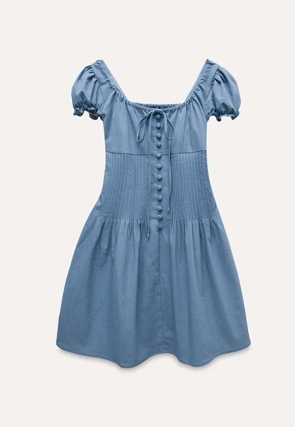 Square Neck Puff Sleeve Dress