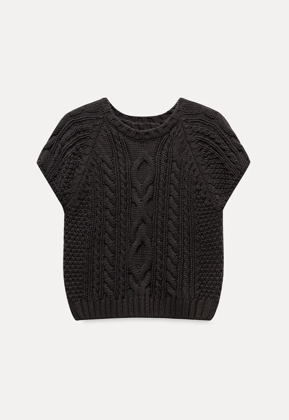 Cable Knit Sleeveless Sweater
