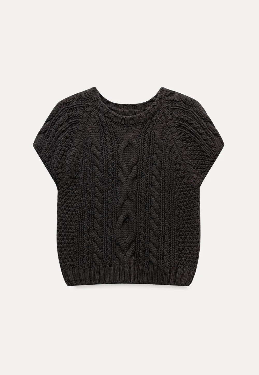 Cable Knit Sleeveless Sweater