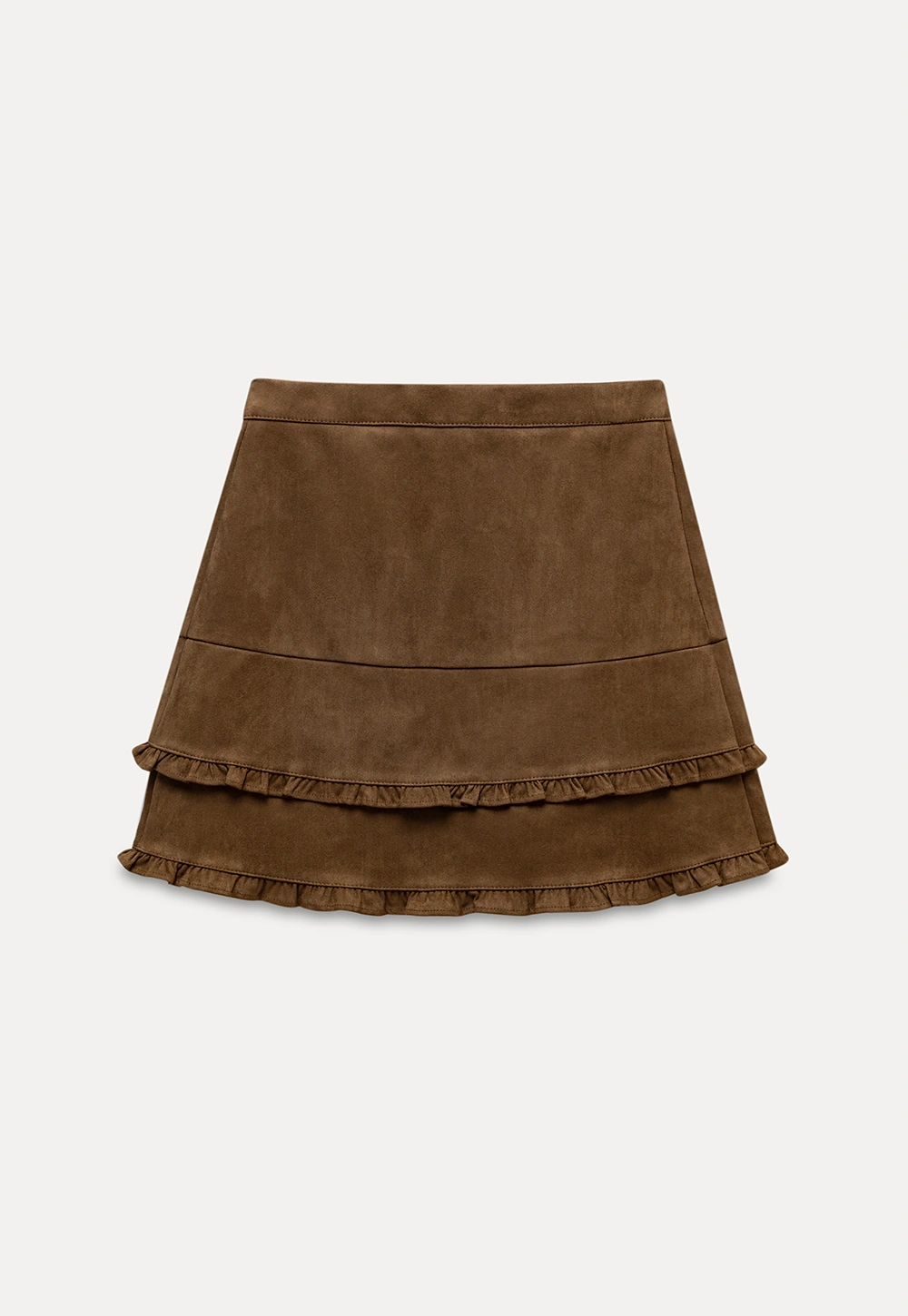 Ruffle Hem A-Line Mini Skirt