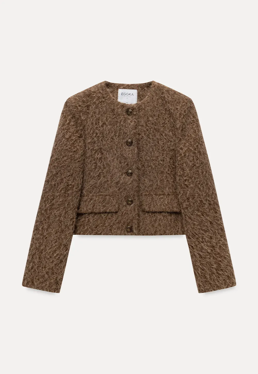 Fuzzy Button Up Jacket