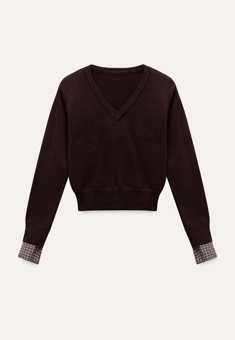 Womens V-Neck Knit Sweater