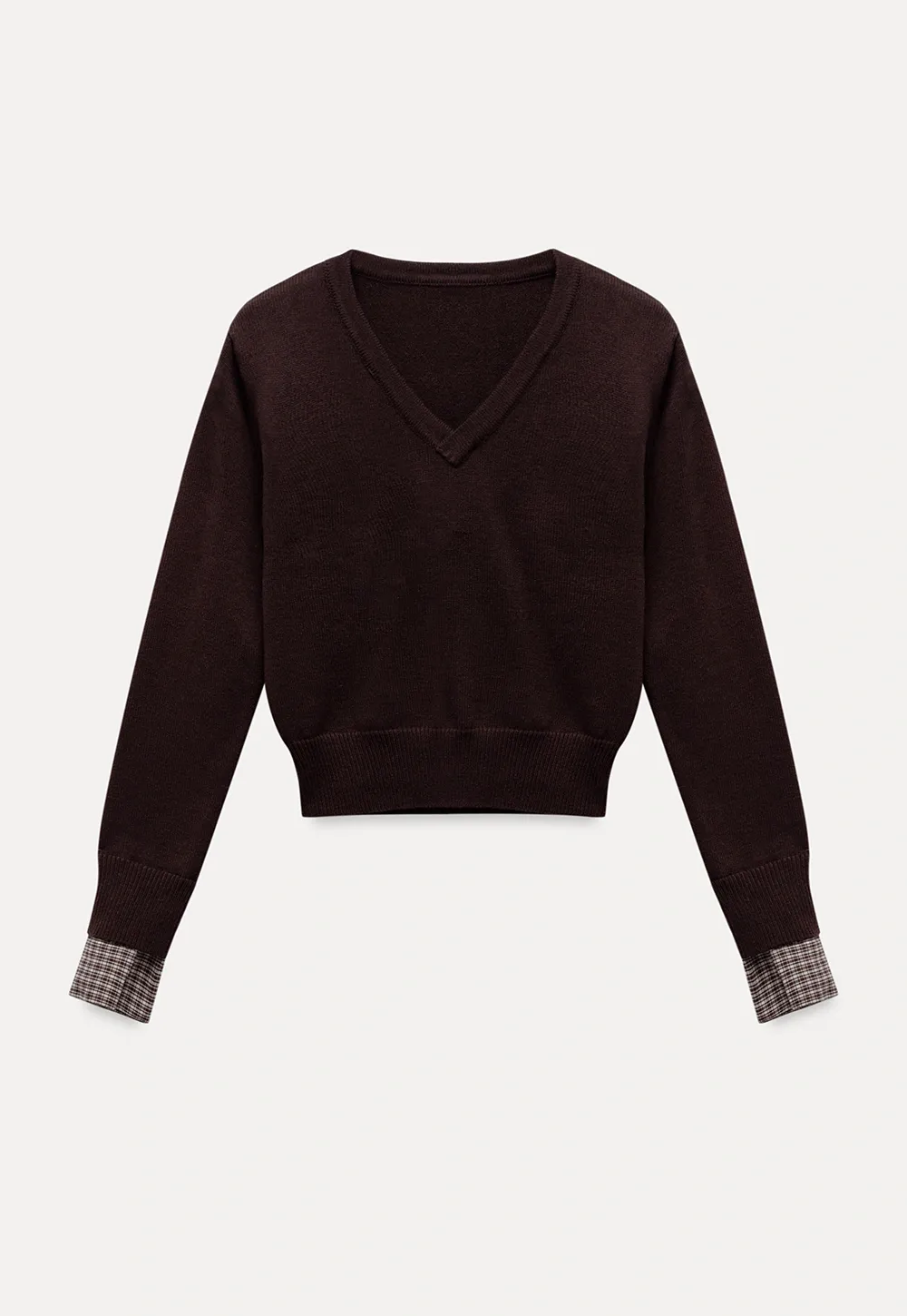 Womens V-Neck Knit Sweater