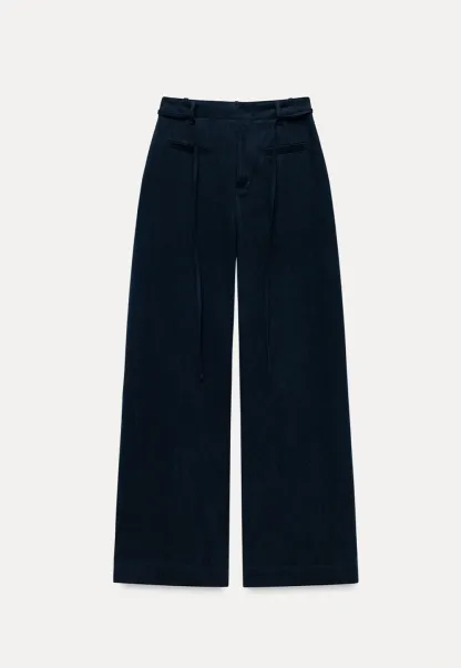 ersatile Wide Leg Pants with High Waist and Belt Detail