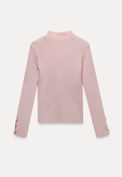Womens Mock Neck Knit Top