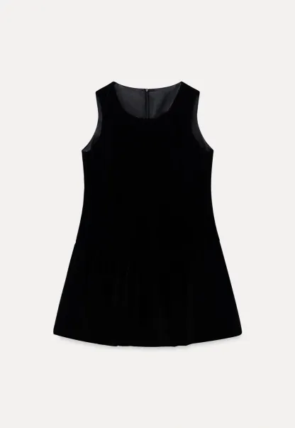 Women Sleeveless Velvet Mini Dress