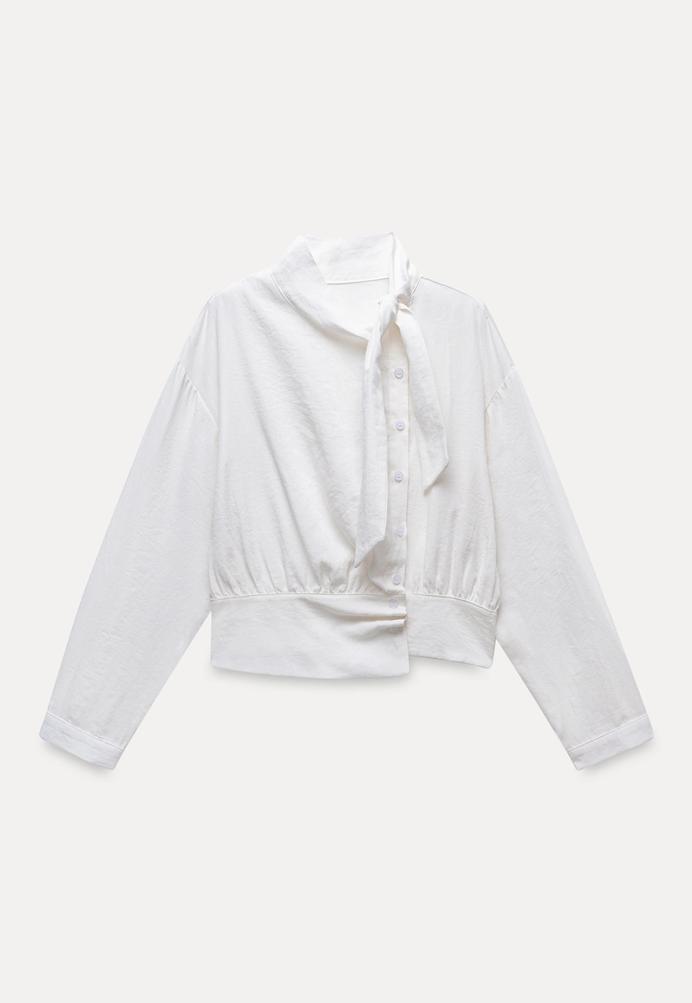 Women’s Tie Neck Long Sleeve Blouse