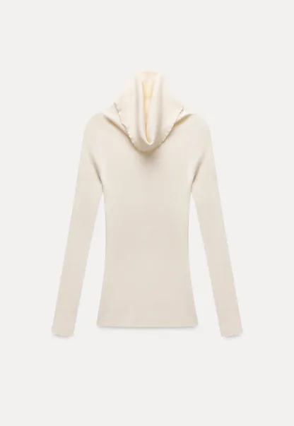 Women Off Shoulder Long Sleeve Knit Sweater Top Slim Fit