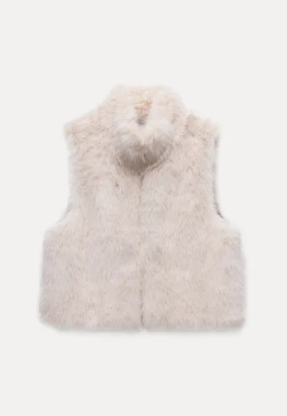 Women Faux Fur Vest Sleeveless