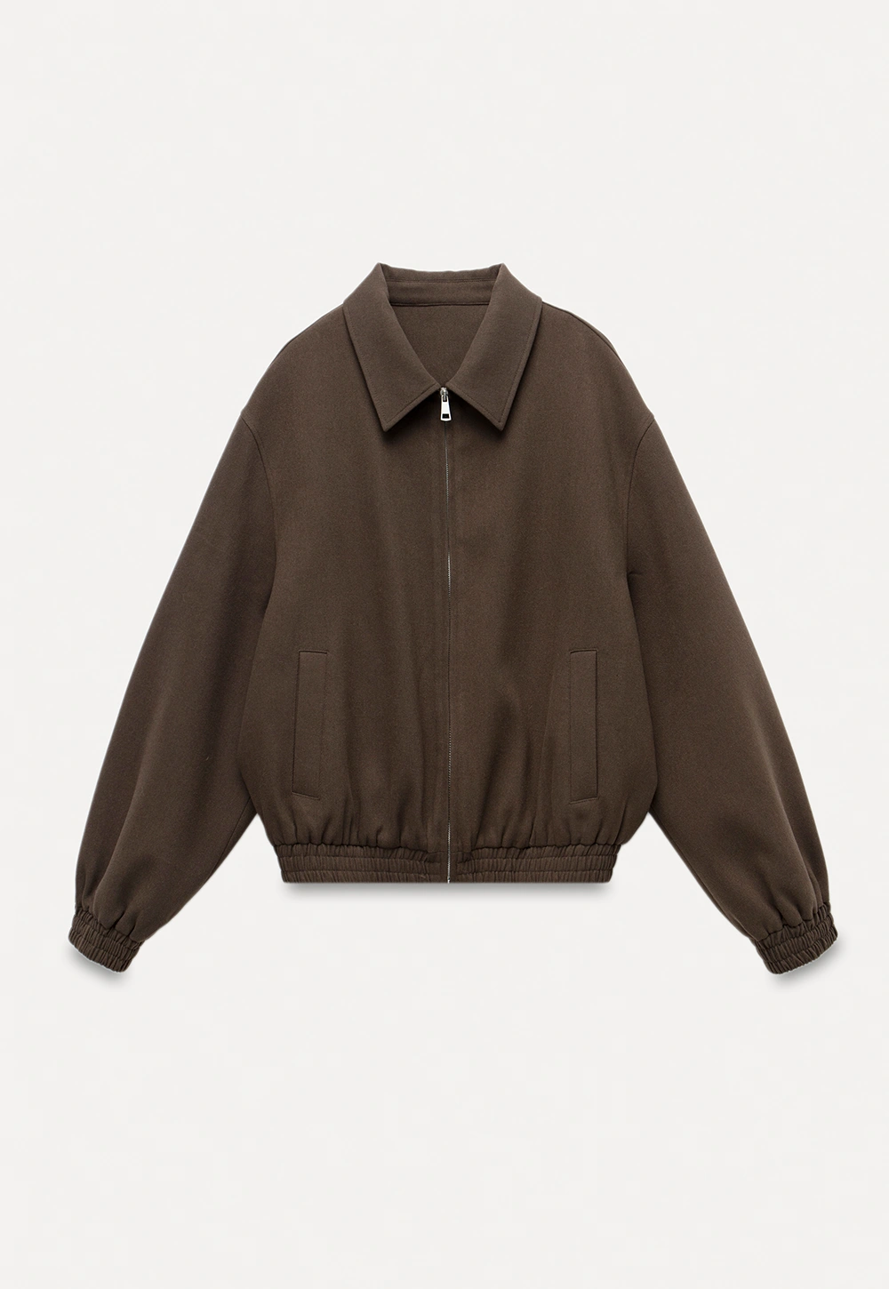 Women Zip Up Short Jacket Casual Long Sleeve Coat