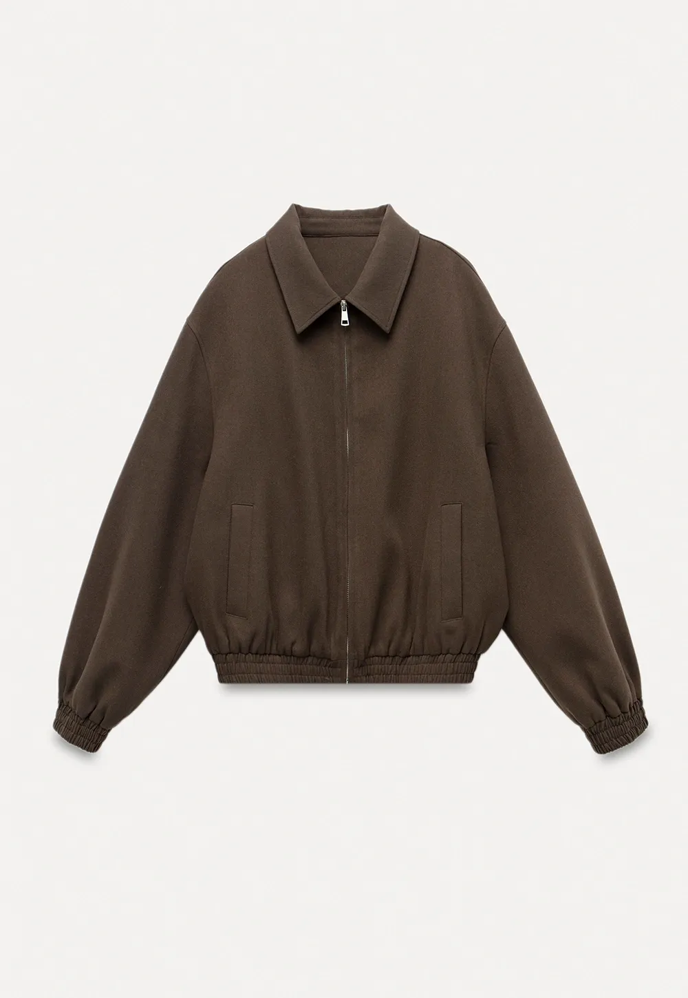 Women Zip Up Short Jacket Casual Long Sleeve Coat