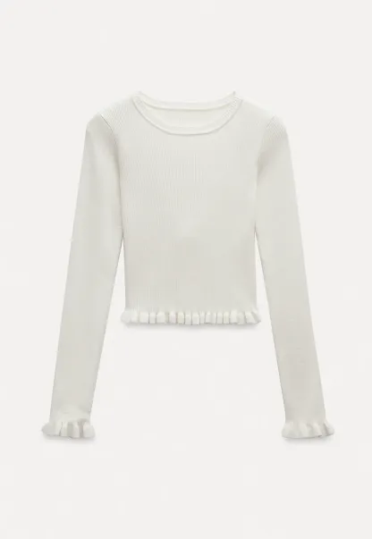 Women Minimalist Knit Long Sleeve Slim Fit Sweater