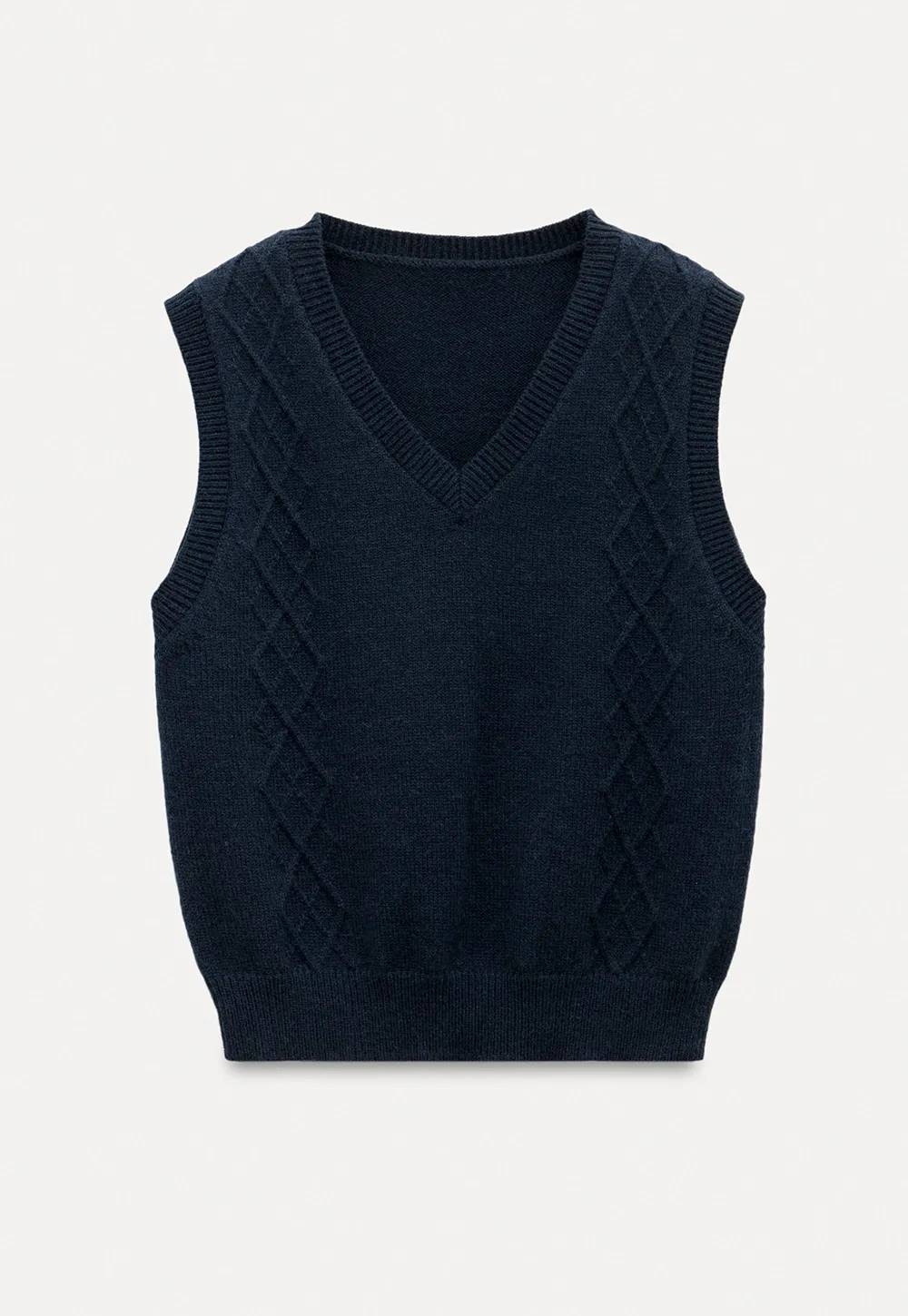 Women Vintage V Neck Knit Sleeveless Sweater