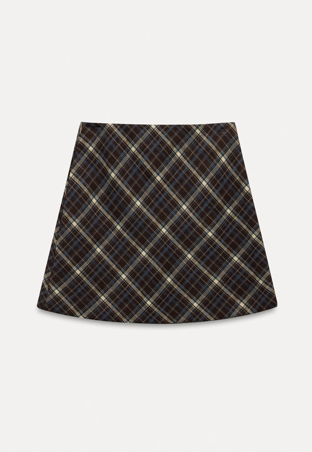 Women Vintage Check Short Skirt