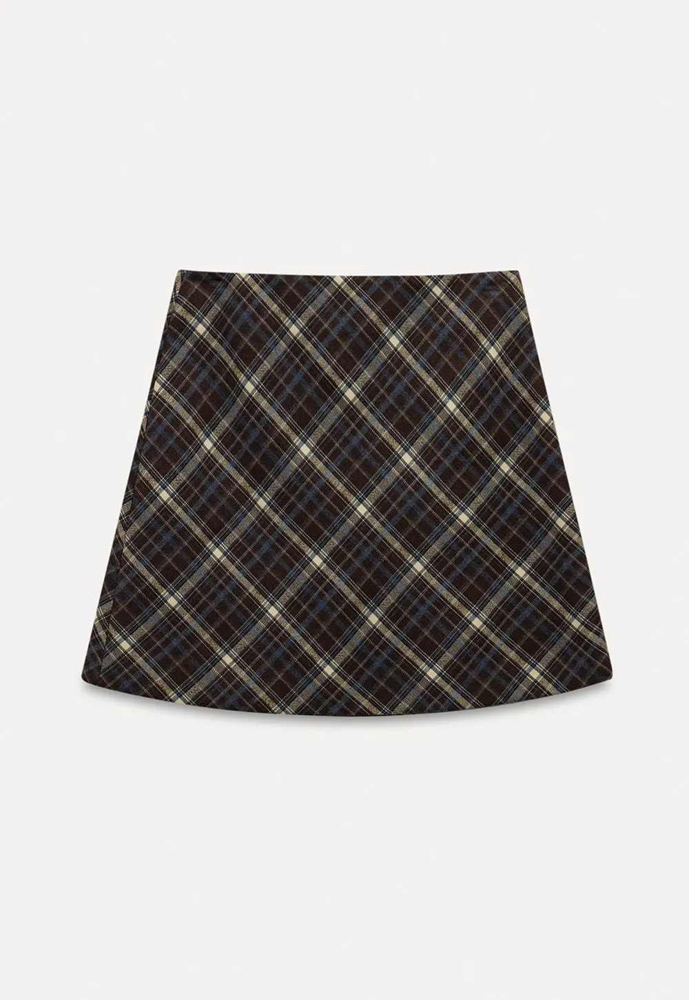 Women Vintage Check Short Skirt