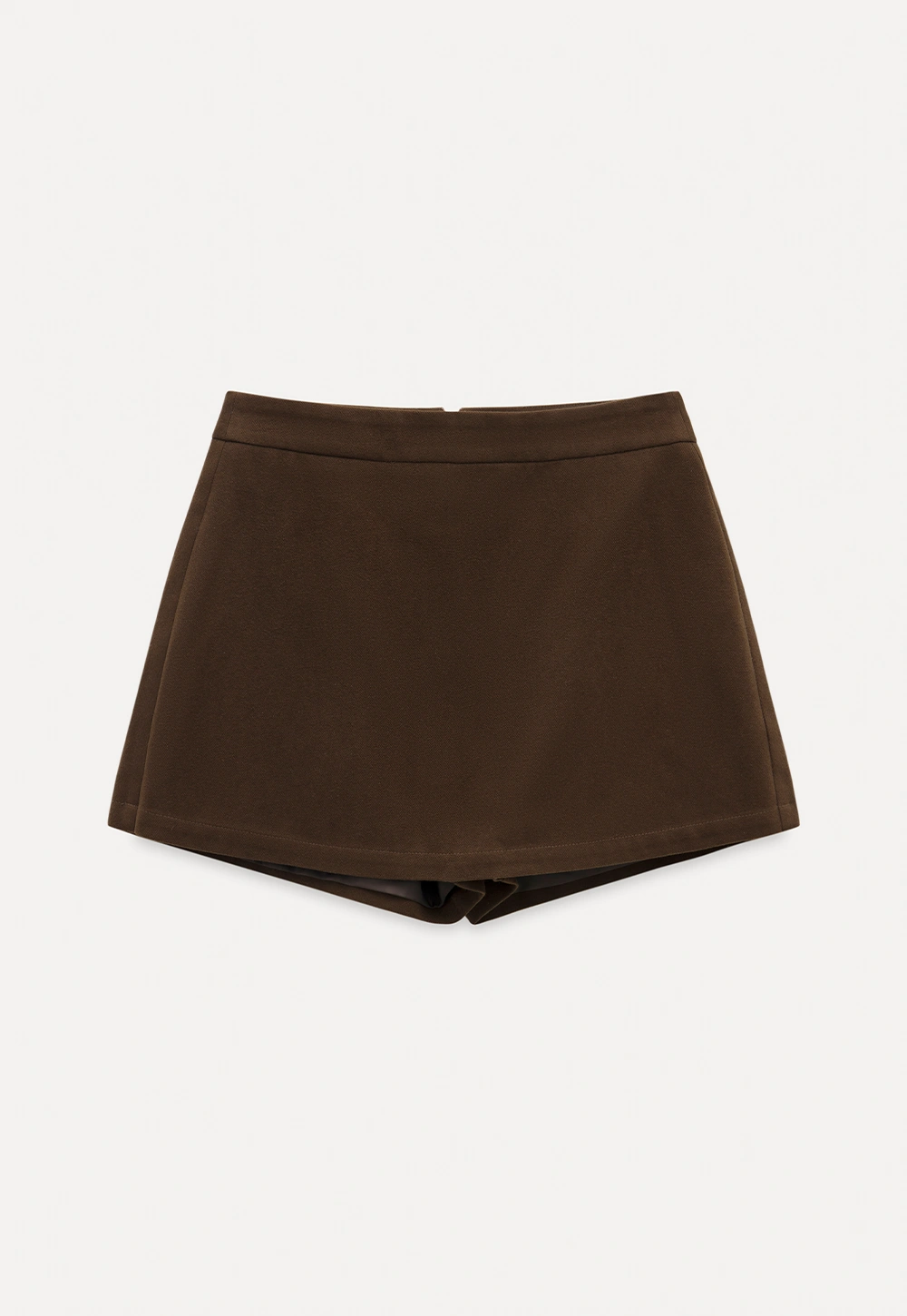 Women Faux Suede A-line Mini Skirt High Waist