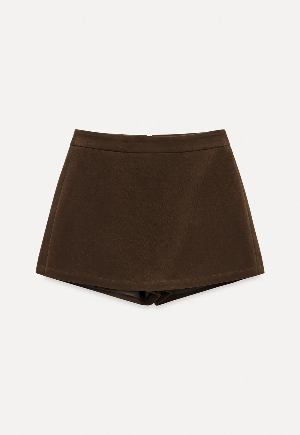 Women Faux Suede A-line Mini Skirt High Waist